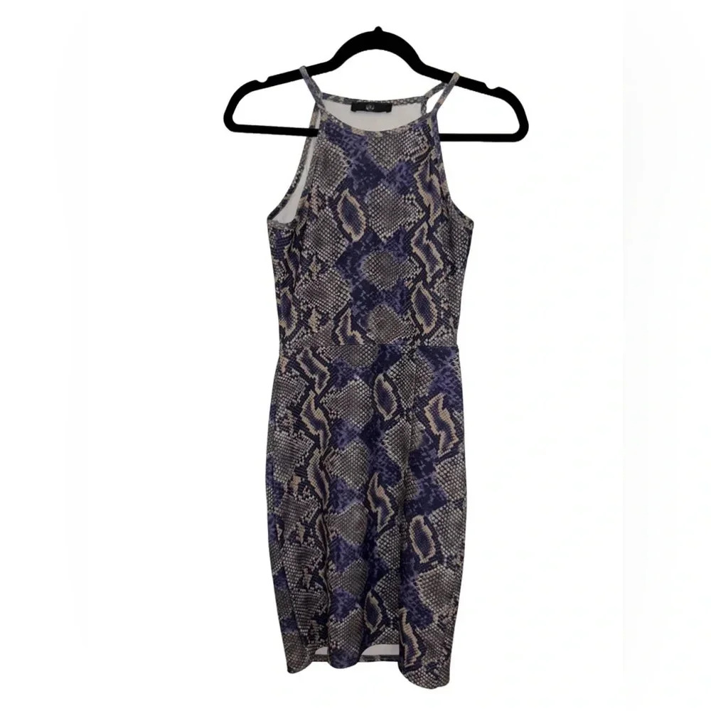 Missguided Purple and Gray Snake Skin design Bodycon Dress Size 2